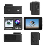 5K WiFi Action Camera 30FPS 2 Inch Touch Screen 170?? Wide Angle 6-Axis Stab NGLL