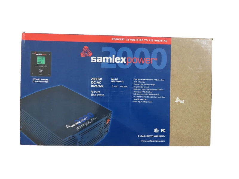 SAMLEX NXT-2000-12  2000W Samlex Power Inverter Converts 12V DC to 115V AC