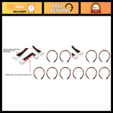 5-pack balance plug extension lead wires with white connectors and red/black cables