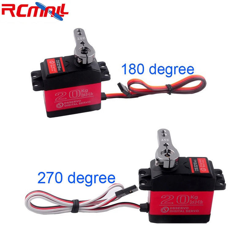 Metal gear digital servo motor set, wired, with dual rotation angles 180°/270°
