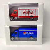1:87 Coca-Cola/Pepsi Transport Truck Diecast Model Car Collection w/Cola Model
