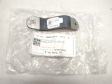 Tesla high-voltage battery positive terminal bus bar with mounting holes and label