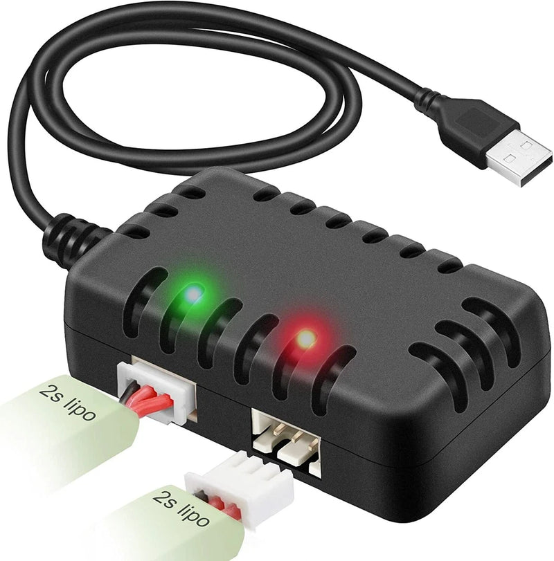 2-in-1 USB Balance Charger Cable 1A w/ XH-3P Connector for 2S 7.4V LiPo Battery