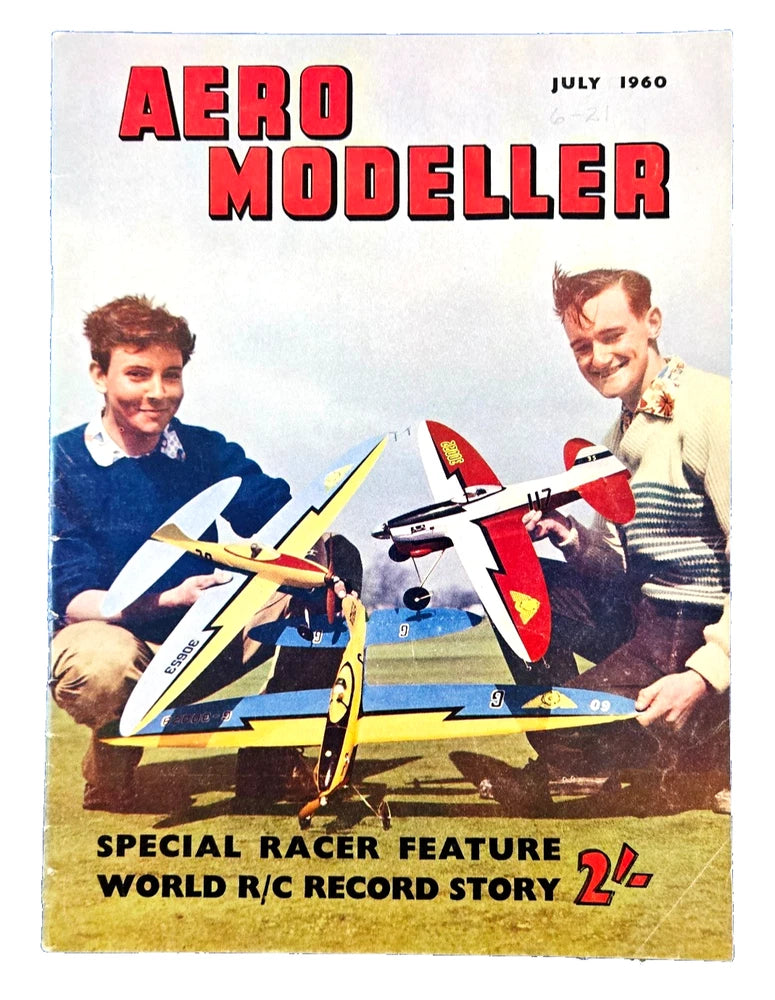 JULY 1960 - AERO MODELLER VINTAGE AIRCRAFT HOBBY MAGAZINE SPECIAL RC RACER