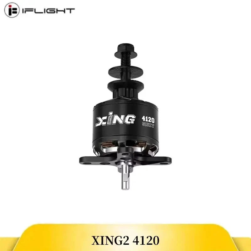 iFlight XING2 4120 515KV wing motor, black brushless motor with shaft and mounting plate
