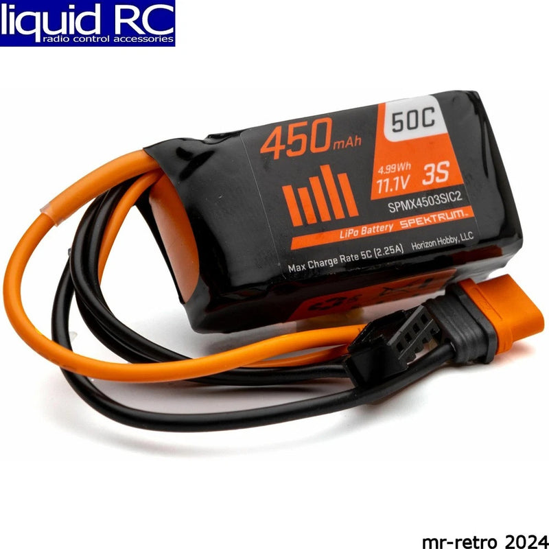 Spektrum X4503SIC2 450mAh 3S 11.1V 50C LiPo Battery; IC2 Battery