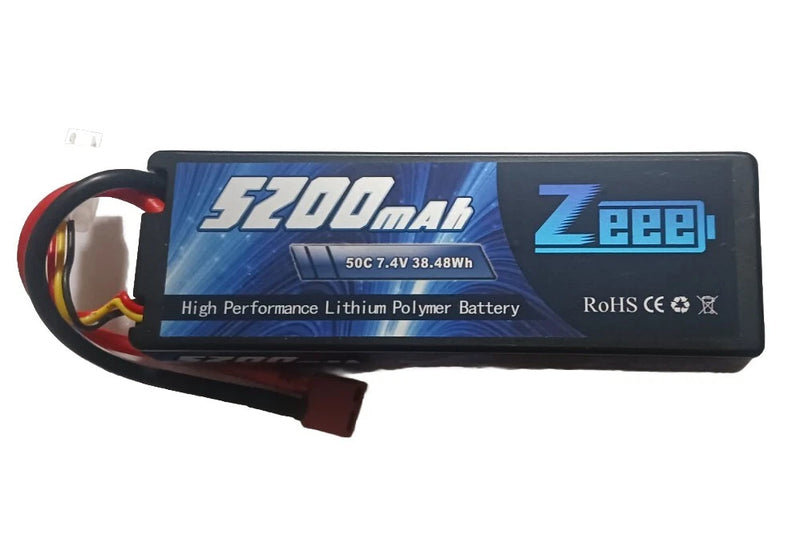 5200mAh High Performance Lithium Polymer Battery  50C 7.4V 38.48Wh Battery