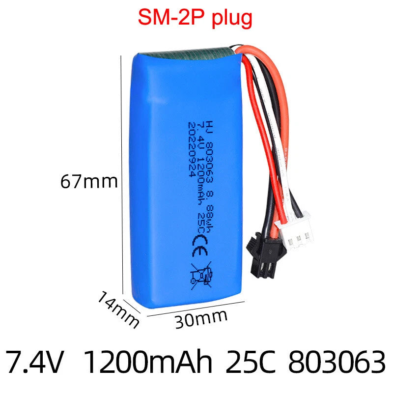 1Pcs 7.4V 1200mAh 25C Lipo Battery for H26 H26C H26W H26D H26HW RC Quadcopter