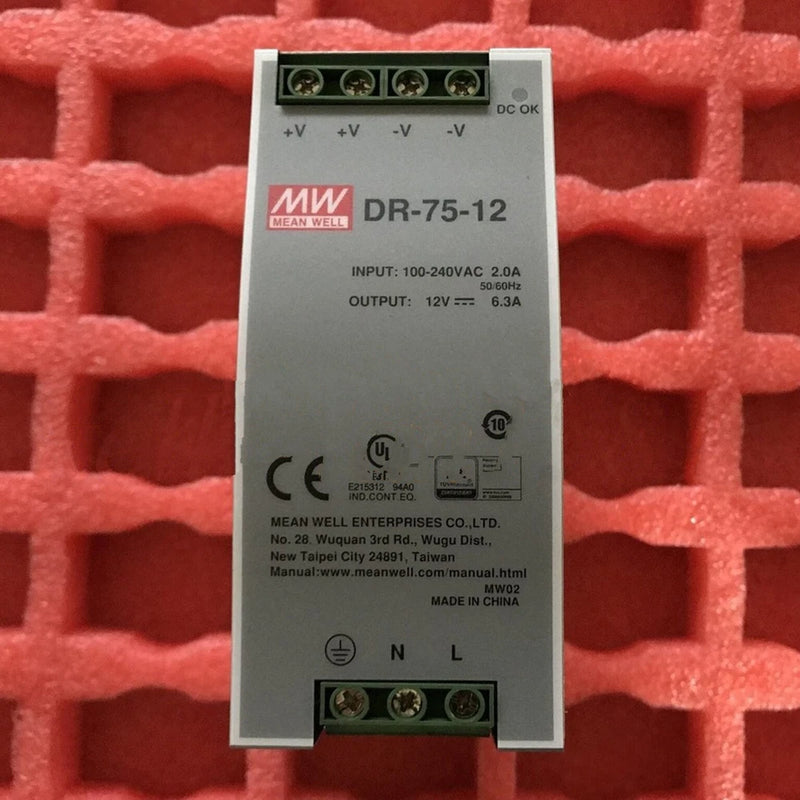 1PCS New Mean Well DR-75-12 12V 6.3A Switch Power Supply Free Shipping#QW