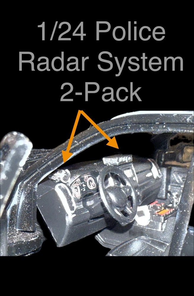 1/24 POLICE RADAR SYSTEM FOR DIECAST MODEL CAR 2-PACK