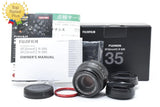 [ALMOST UNUSED in Box] Fujifilm Fujinon XF 35mm F/2 R WR Lens Black JAPAN