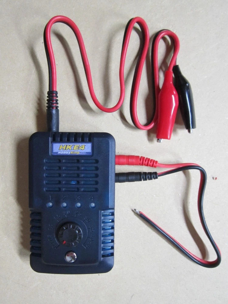 HOBBYKING E4 COMPACT BALANCE LIPO CHARGER 1-4S DC 0.1A-4.5A ADJ. CHARGE RATE RC Battery