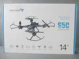 Snaptain S5C 4-axis drone box with printed quadcopter and key features