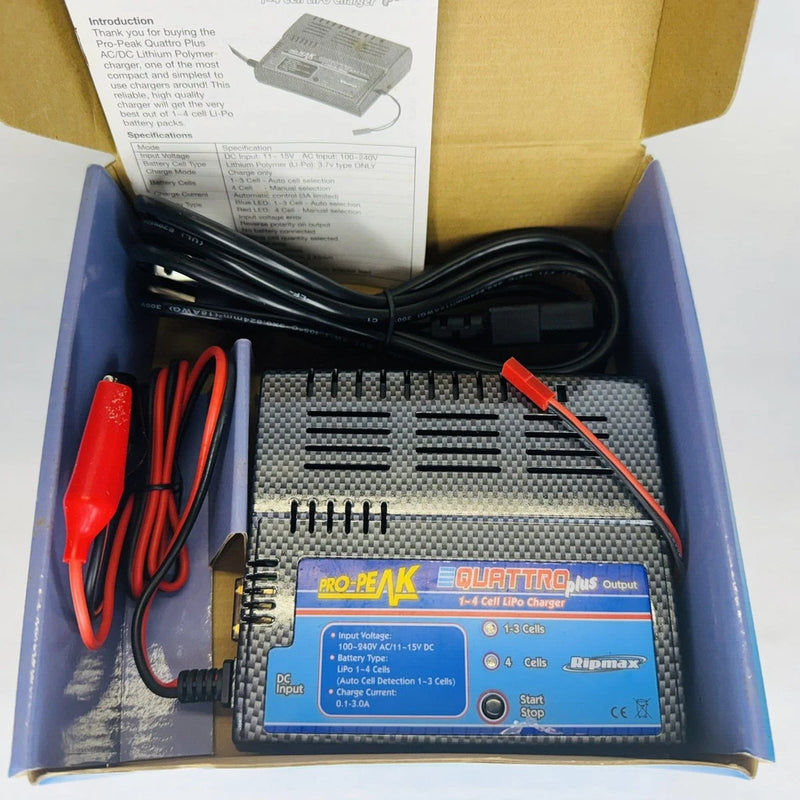 Pro-Peak Quattro Plus 1-4 Cell LiPo Ripmax Battery Charger R/C NEW IN BOX Battery