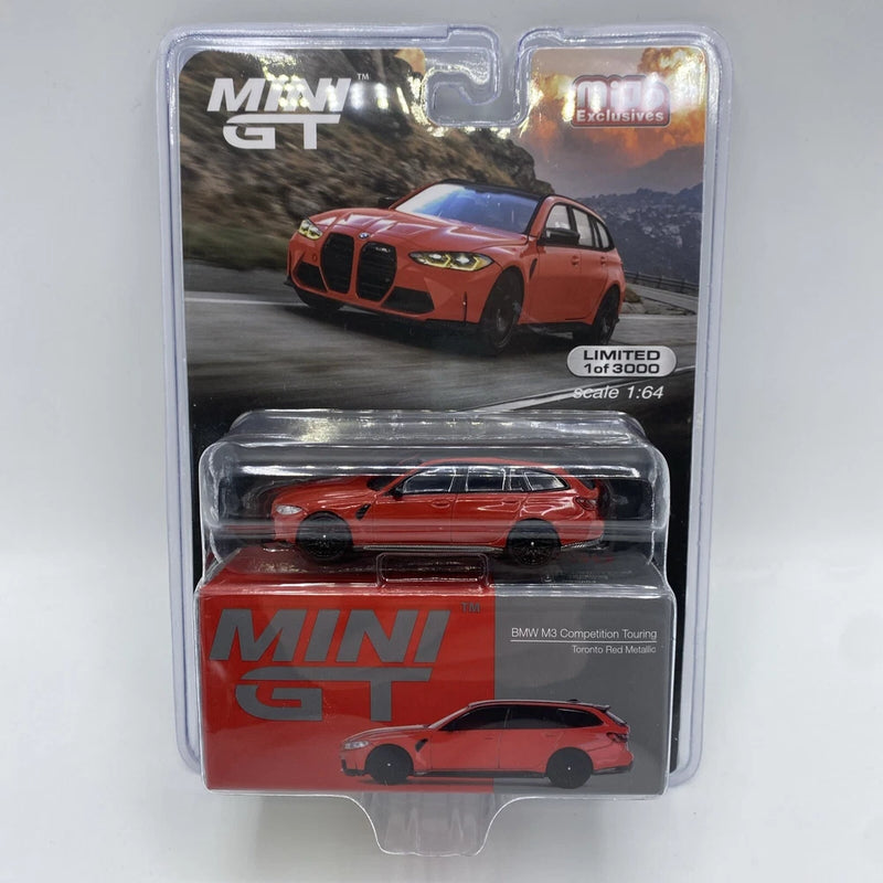 Mini GT BMW M3 Competition Touring Toronto Red 1/64 Diecast Model MGT00700