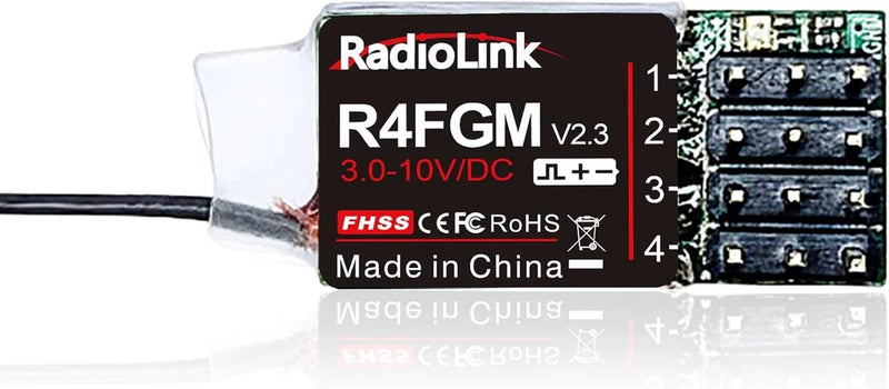 Radiolink R4FGM V2.3 2.4Ghz 4 Channels RC Gyro Receiver for Mini RC Cars 400M