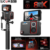 SJCAM SJ30 action camera with dual lenses, flip screen, voice control, body waterproof