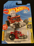 2018 Hot Wheels #340 Experimotors 8/10 Skull Shaker Red 50th Ann. New Model