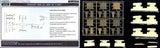 Resin and photo-etch Exocet missile battery model parts on sprues and fret