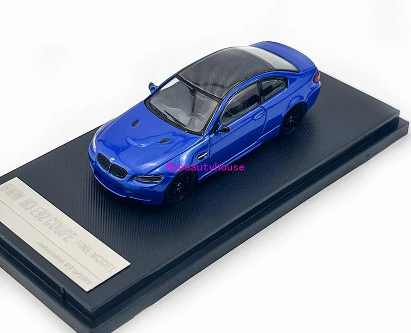 Fine 1:64 Blue M3 E92 Coupe Sports Model Diecast Metal Car