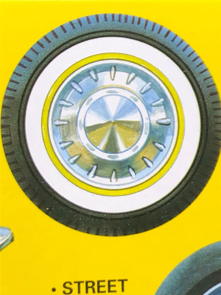 (4) 55 Chevy Bel Air Chrome Wheels W White Wall Tires AMT 1:25 LBR Model Parts