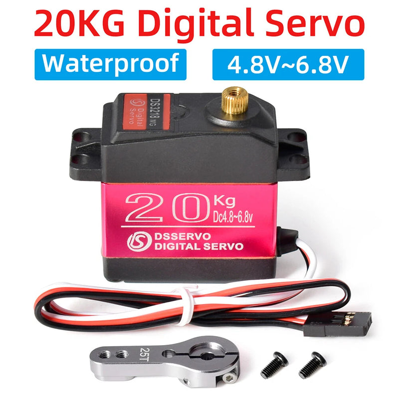 DS3218 20KG Servo High Torque Metal Gear for 1/8 1/10 1/12 RC Car Crawler Buggy