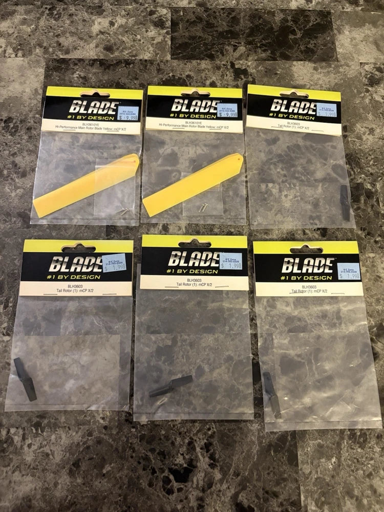 (B3-9) Eflite / Blade Helicopter RC Parts Lot Of 6 mCP X/2