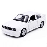 1:36 Scale M3 Model Car Diecast Toy Vehicle 2 Doors Open Pull Back White