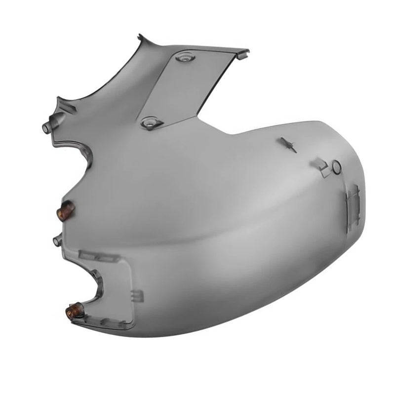 Grey drone protective shell with cutouts and screw holes