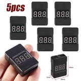 5Pcs RC Lipo Battery Low Voltage Tester 1S-8S Buzzer Alarm Checker LED Indicator