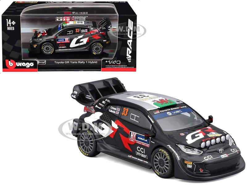 TOYOTA GR YARIS RALLY1 #33 "WRC" (2024) 1/43 DIECAST MODEL CAR BY BBURAGO 38316