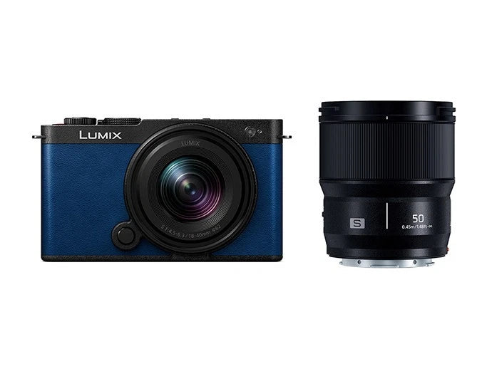 Panasonic LUMIX S9 W Kit 18-40mm+50mm Jet Black x Night Blue Leather