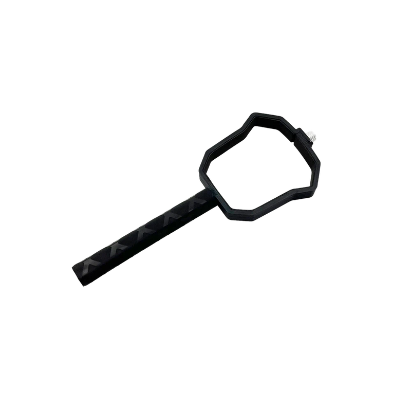 Long lens shooting bracket accessory for drone with octagonal mount and bar