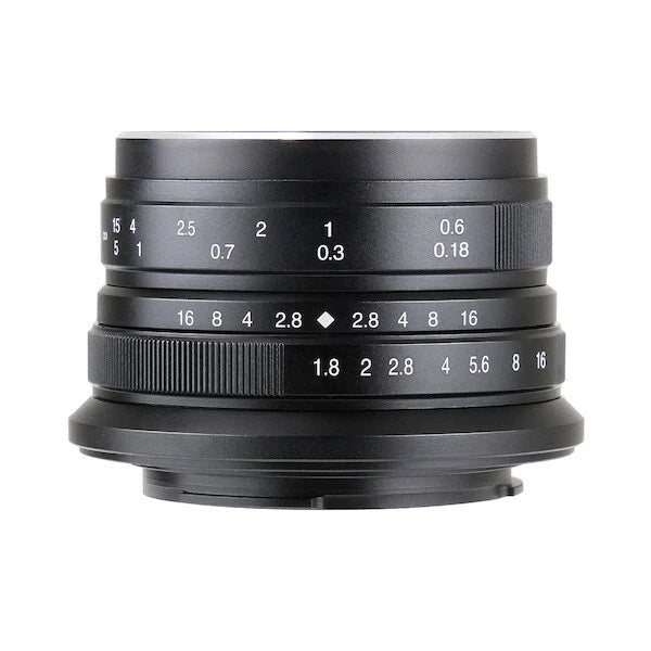 7Artisans APSC manual focus 25mm F1.8 XF lens for Fuji X mount camera =Black=