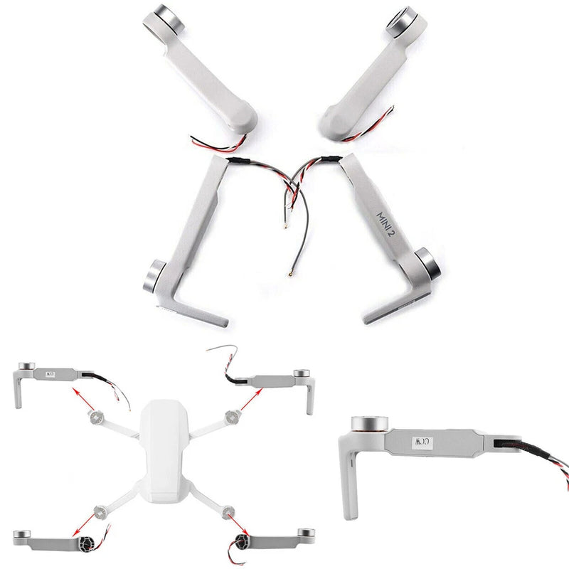 Drone motor arm repair accessory set with attached cables for mini drone