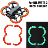Orange propeller bumper ring for drone with four propeller openings, protective guard