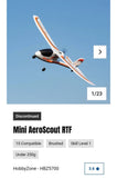 New Mini AeroScout RTF HobbyZone HBZ5700 Eflite Fms Dynam Parkzone