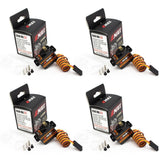 Set of 4 RC analog servos, 12g metal-gear, with orange coiled leads