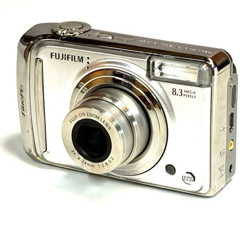 FUJIFILM FinePix A800 compact digital camera in silver with zoom lens and front controls