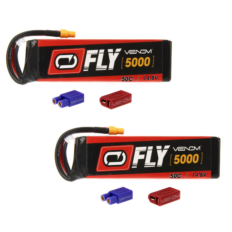 Venom Fly 50C 4S 5000mAh 14.8V LiPo Battery with UNI 2.0 Plug x2 Packs