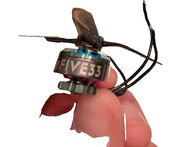 Five33 Tinytrainer FPV drone motor with wires, compact cylindrical body (4-pack)