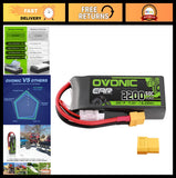 2200mAh 7.4V 2S Lipo Battery 50C Soft Case XT60 TRX Connector for RC Cars, Drone