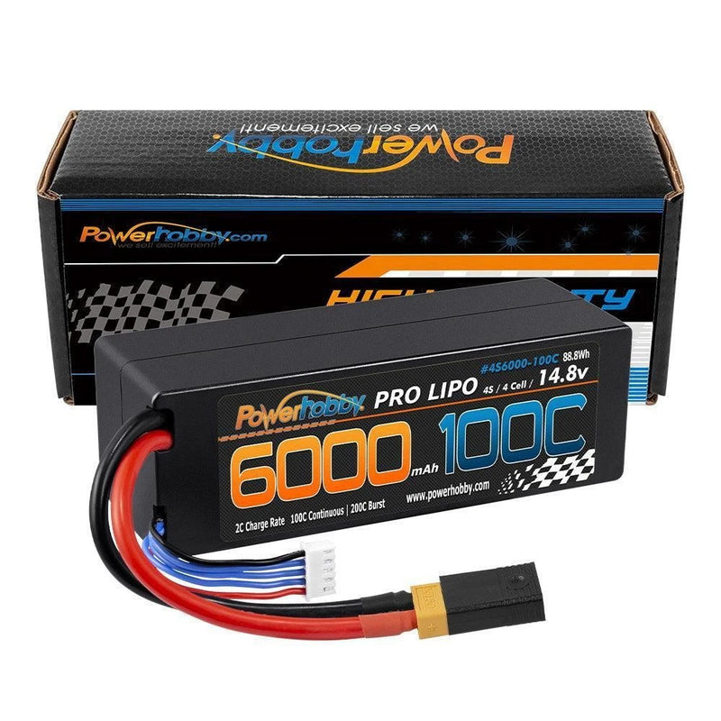 4S 6000mAh 100C XT60 Hard Case Lipo Battery Powerhobby PHB4S6000100XT60 Battery