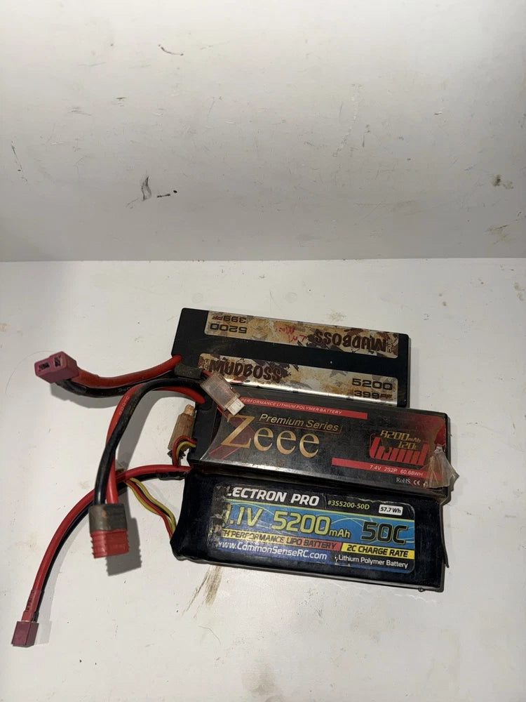 5200/8200 MAH LIPO used rc batteries Untested Battery
