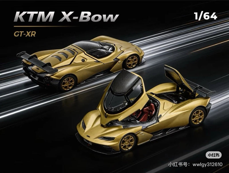 IHCM 1:64 KTM X-Bow GT-XR Diecast Toys Model Shenzhen CoolCarShow Gold Full Open