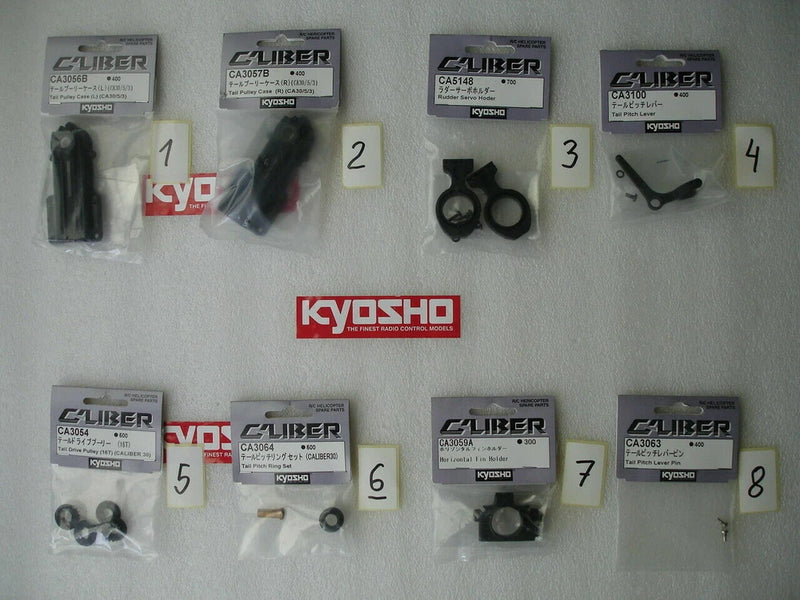 KYOSHo Helicopter Caliber 30 4 5 6 - parts - one of eight to choose from