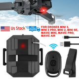 Drone airdrop dropper accessory kit with receiver, key fob remote, and strap