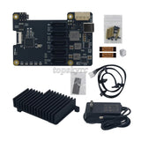 X1009 PCIe to 5-Port SATA Expansion Board + Passive Heatsink + DC 12V Adapter
