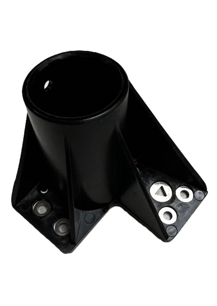 Landing gear fixing piece, black metal bracket with 3 mounting holes
