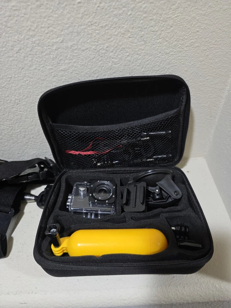 Hype HD1080P Action Camera Waterproof Black USB Connectivity Lithium Battery